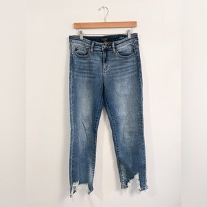 Judy Blue Slim Fit tapered leg distressed jean size 29